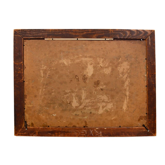 Post-Impressionist Fauvist School Painting, House on a Tree-Lined Street For Sale - Image 13 of 18