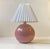 Vintage Danish Spherical Ceramic Table Lamp in Pink Glaze, 1980s For Sale - Image 6 of 9