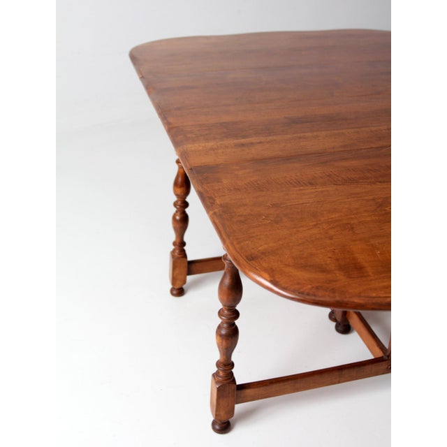 Brown 1940s American Chair Co Drop Leaf Gateleg Dining Table For Sale - Image 8 of 18