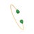 Not Yet Made - Made To Order Contemporary 2.58ct Pear Emerald Open Cuff Bangle Bracelet in 14k Yellow Gold For Sale - Image 5 of 17
