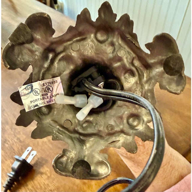 Late 20th Century Meyda Art Nouveau Tiffany Pond Lily Accent Lamp For Sale - Image 4 of 12