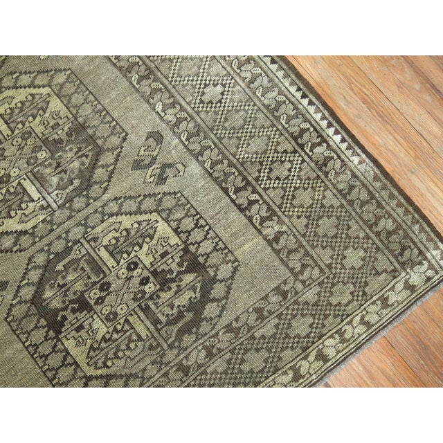 Zabihi Collection Vintage Ersari Tribal Room Size Rug in Gray and Brown For Sale - Image 12 of 18