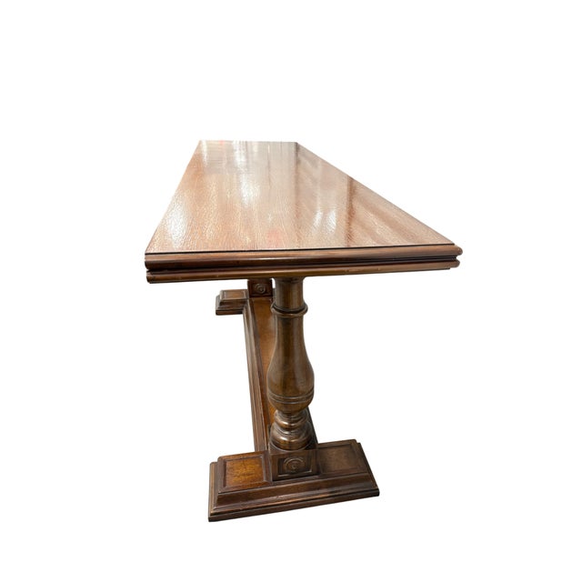 Mid 20th Century Henredon Fliptop Console Dining Table For Sale - Image 10 of 18