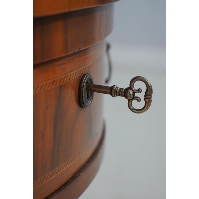 Alfonso Mariano Italian Style Round 1 Drawer Lamp Table For Sale - Image 10 of 18