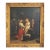 Large Antique European Oil Painting 19th Century Interior Genre Scene Children For Sale