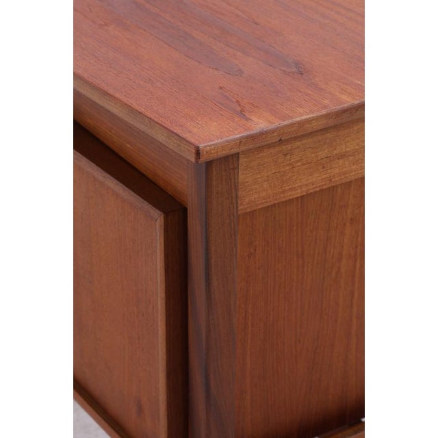 Mid-Century Teak Boomerang Desk with 2 Drawers For Sale - Image 9 of 17