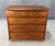 This 18th century solid mahogany chest features a classic five-drawer configuration with two over three drawers, warm aged...