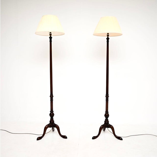 Antique Chippendale Style Floor Lamps, 1910, Set of 2 For Sale - Image 10 of 10