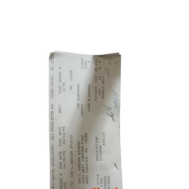 1980s Hickory White French Country Carved Living Room Foot Stool Ottoman A For Sale - Image 11 of 11