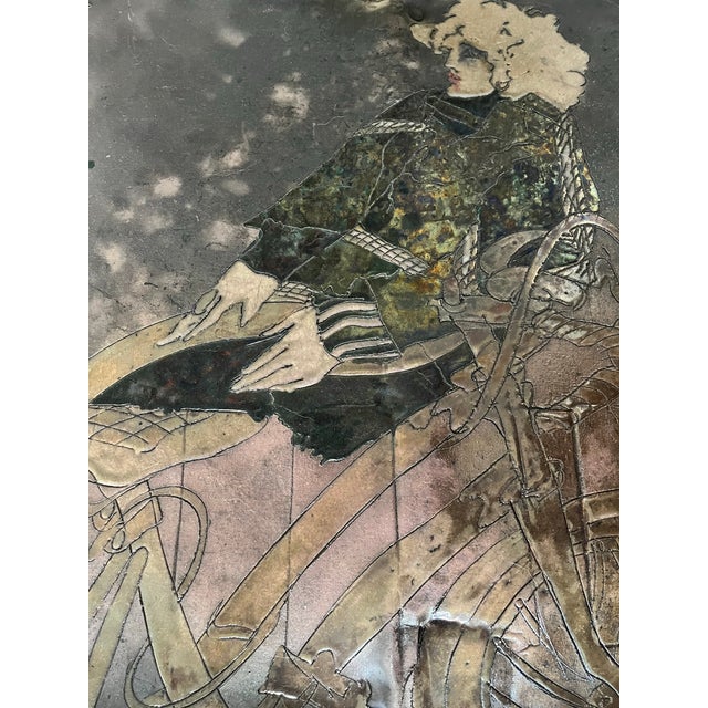 Ceramic Plaque Art Wall Hanging For Sale - Image 9 of 9