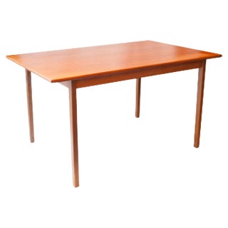 Mid-Century Rectangular Teak Wood Swedish Dining Table, 1960s For Sale