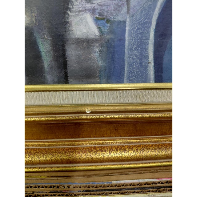 Framed Osvaldo Gutierrez "Untitled Face" Mixed Media on Canvas For Sale - Image 9 of 10