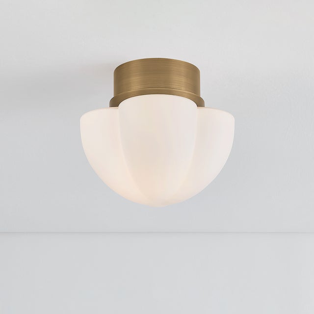 Hudson Valley Lighting Hudson Valley Lighting Seabrook 11.25 in. 1 Light Flush Mount in Historic Bronze Finish For Sale - Image 4 of 11