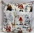 Festive 20” Square Santa Themed Christmas Pillow With Red Velour-Like Back - Made in U K For Sale - Image 10 of 10