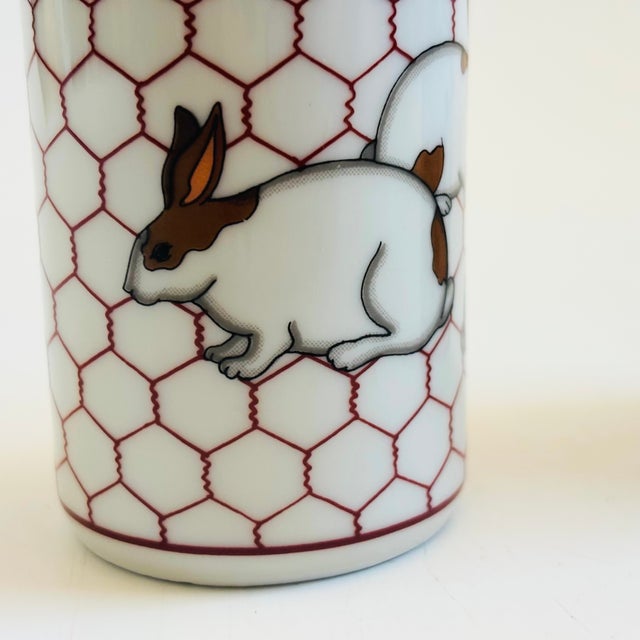 Vintage Ceramic Rabbit Salt and Pepper Shakers by Takahashi, Japan For Sale In San Francisco - Image 6 of 8