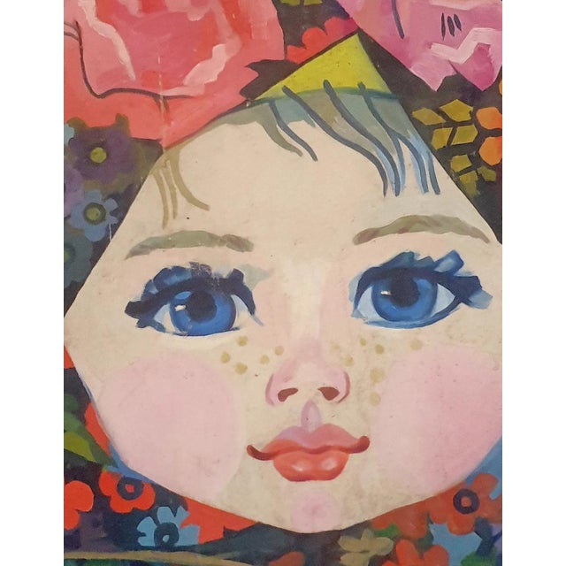 Vintage Soviet Child Portrait, Original Oil Painting, Ukrainian Art For Sale - Image 4 of 6