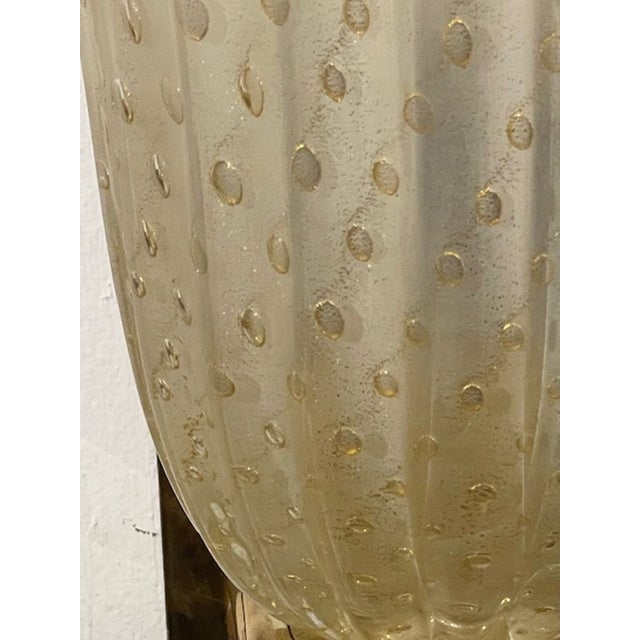 Gold Pair of Murano Gold Vase Form Sconces For Sale - Image 8 of 10