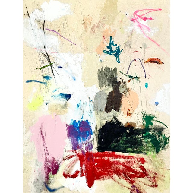 Contemporary Abstract Mixed Media on Canvas "Untitled 156_25" by Ludovic Dervillez For Sale - Image 4 of 4