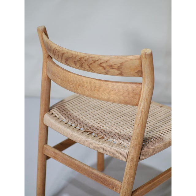 Beige Vintage Danish BM1 Dining Chairs in Oak and Papercord by Børge Mogensen for C.M. Madsen, 1960s, Set of 6 For Sale - Image 8 of 18