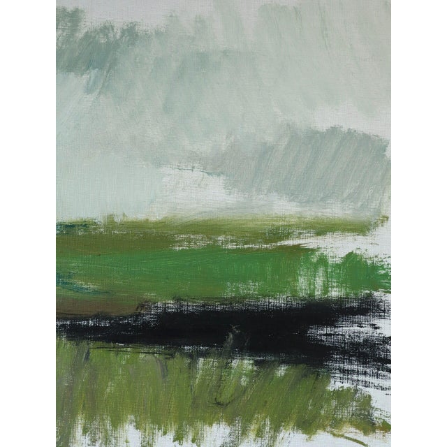 Mid-Century Modern 'Earth and Air' Vintage Swedish Original Abstract Landscape Oil Painting, Framed For Sale - Image 9 of 11