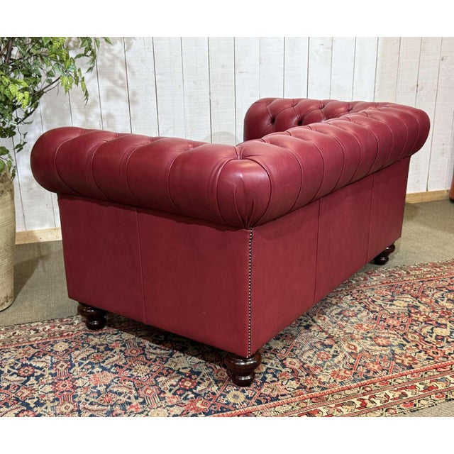 Chesterfield Two-Seater Sofa in Leather, 2000s For Sale - Image 12 of 18