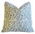 Textile Designer Andrew Martin Blue-Gray & White Animal & Botanical Jungle Feather/Down Pillow 21" Square For Sale - Image 7 of 7