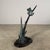 Bronze Frog Fountain Sculpture, 30” Tall, Verdigris Garden Water Feature For Sale - Image 9 of 14