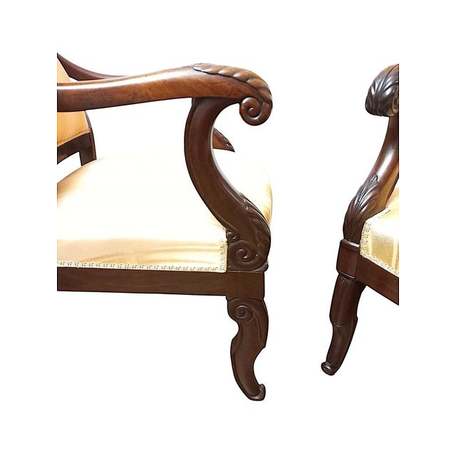 Wood Restoration Armchairs, 1830s, Set of 2 For Sale - Image 7 of 18
