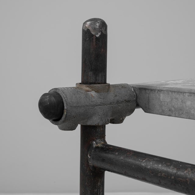 Silver 20th Century French Metal Console Table With Zinc Top For Sale - Image 8 of 18