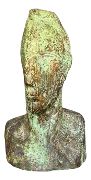 Bronze Faun Head Bust Sculpture by Pablo Alonso Herraiz, Seville, Malaga, 1994