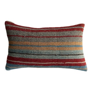 Antique 19th Century Turkish Kilim Wool Pillow For Sale