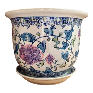 Large Vintage Chinoiserie Jardiniere For Sale