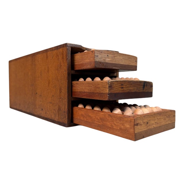 Vintage Japanese Abacus Set with Wooden Storage Box, 1950s, Set of 3 For Sale
