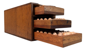 Vintage Japanese Abacus Set with Wooden Storage Box, 1950s, Set of 3