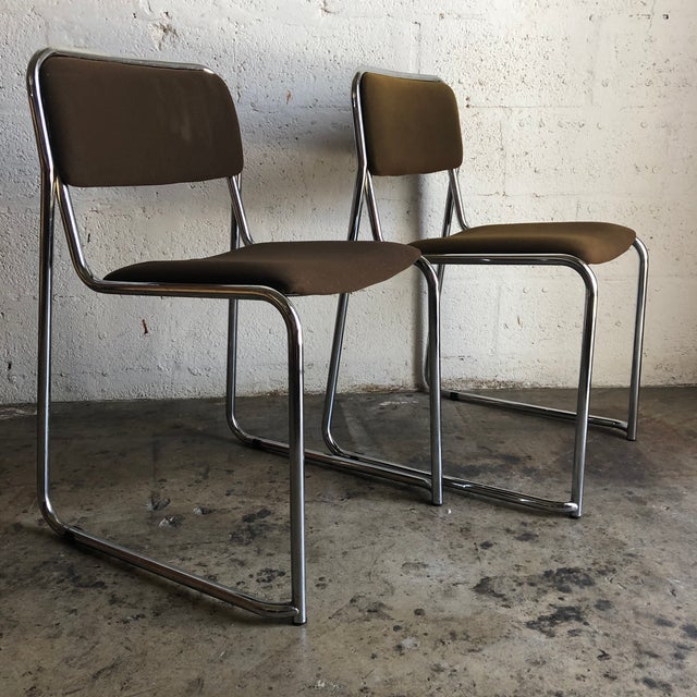 1970s Italian Chrome Chairs by the Otto Gerdau Company - a Pair For Sale - Image 13 of 13