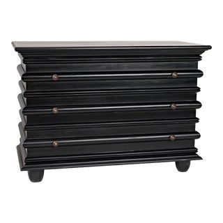 NOIR Ascona Small Chest in Hand Rubbed Black For Sale