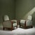 Art Deco Lounge Chairs in Sage Upholstery with Oak Frames, Netherlands, Set of 2 For Sale - Image 9 of 9