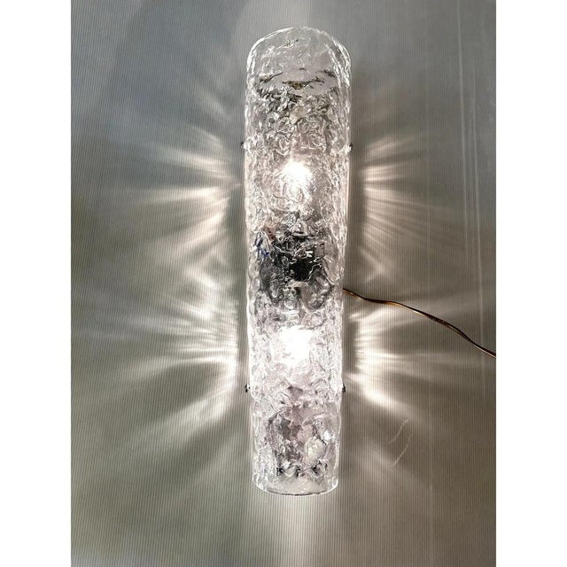 Transparent Hammered Glass Wall Sconces by Simoeng, Set of 2 For Sale - Image 9 of 10