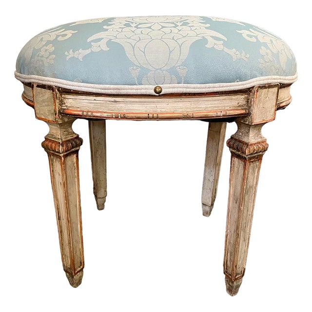 Late 19th Century Upholstered Stool For Sale