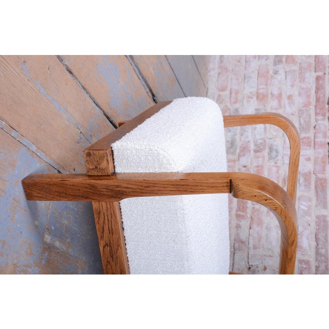 Art Deco Czech Armchairs in Oak attributed to Krásná Jizba, 1930s, Set of 2 For Sale - Image 9 of 18