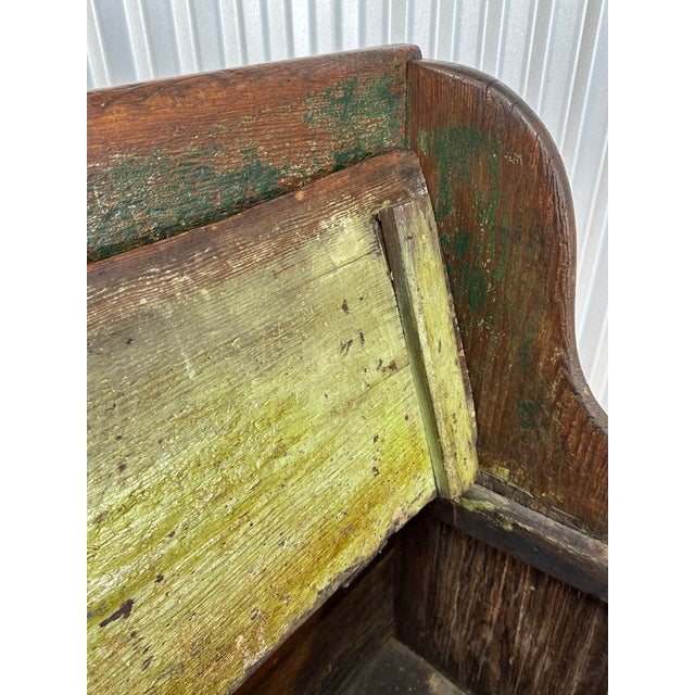 Primitive American Entry Bench /Shoe Storage For Sale - Image 12 of 13