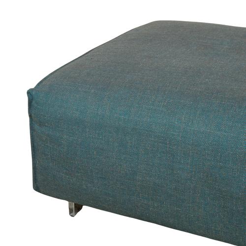 Modern Grata Ottoman in Petrol Blue Fabric from Rolf Benz For Sale - Image 3 of 7