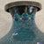 Antique Intricate Scroll and Floral Design Chinese Cloisonné Turquoise Vase For Sale - Image 11 of 12