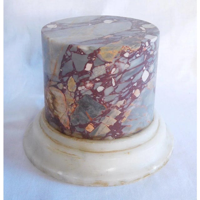 19th Century Antique 19th Century Italian Grand Tour Specimen Breccia Marble Column Pedestal For Sale - Image 5 of 7