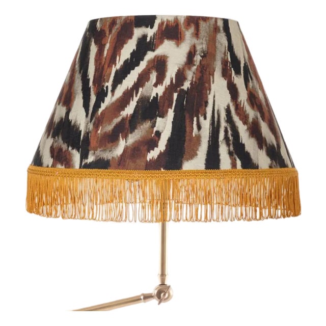 Mind the Gap Zebrato Marrone Lampshade, Large For Sale