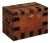 English Oak Trunk with Metal Accents and Lateral Handles, Late 19th Century For Sale