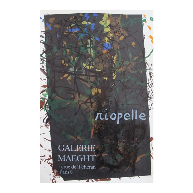 1976 French Riopelle Exhibition Poster, Jean-Paul Riopelle For Sale