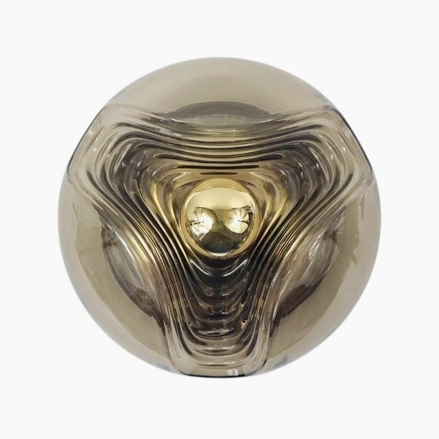 Space Age Glass Wave/Futura Ceiling Light by Koch & Lowy for Peill & Putzler, Germany, 1970s For Sale - Image 10 of 10