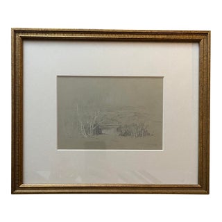 Antique Eliot Clark Landscape Drawing For Sale