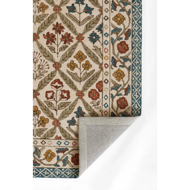 Traditional Momeni Cotswold Floral Blue Hand Tufted Area Rug 2' X 3' For Sale - Image 3 of 8